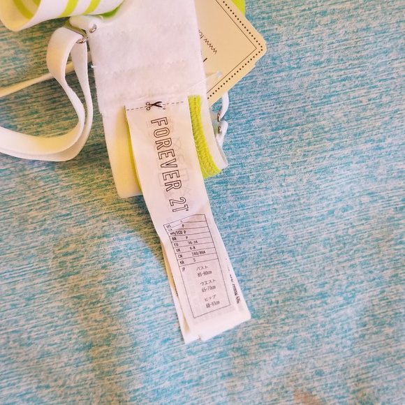 NWT Forever 21 TWO (2) Lime Green Bralettes Small - Picture 7 of 11